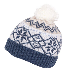 İçi Polarlı Desenli Triko Erkek Bere Erkek Bebek