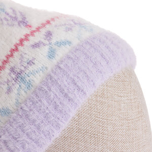 İçi Polarlı Desenli Triko Kız Bere Kız Bebek