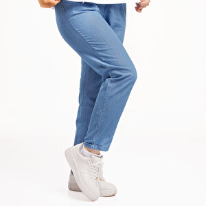 Anne Hamile İnce Denim Pantolon Mavi