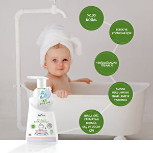 Bebekler İçin Doğal Saç ve Vücut Köpük Şampuan 200 ml