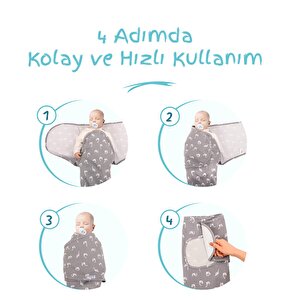 İnterlok Bebek Kundak - Kuğu Desen İnterlok Bebek Kundak - Kuğu Desen