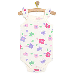 HelloBaby İp Askılı Body, Ekru, 3 Ay