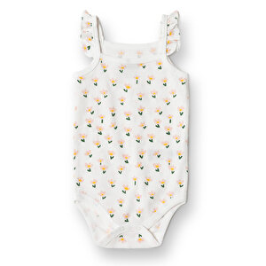 HelloBaby, İp Askılı Body, Ekru, 3 Ay