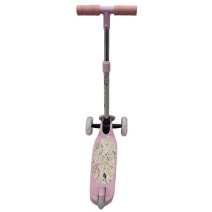 Isıklı Sevimli Stickerlı Scooter (Pembe)