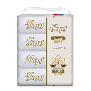Sleepy Islak Havlu Beyaz Sabun Koku 4x90