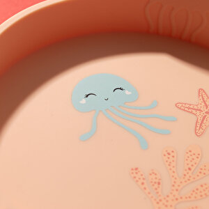 Jelly Melly Silikon Mama Tabağı Pinky