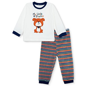 HelloBaby Kadife Pijama Takım, Bej, 9 Ay