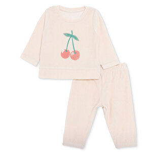 HelloBaby Kadife Pijama, Pembe, 12-24 Ay