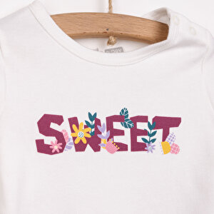 Kalp Baskılı Yenidoğan Kız Body-Patikli Alt-Şapka Kız Bebek