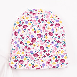 Kalp Baskılı Yenidoğan Kız Body-Patikli Alt-Şapka Kız Bebek