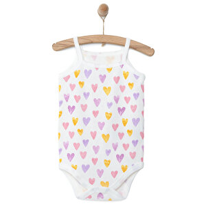 Kalp Desenli İp Askılı Body