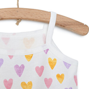 Kalp Desenli İp Askılı Body