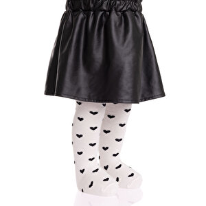 Kalp Desenli Külotlu Çorap Kız Bebek Kalp Desenli Külotlu Çorap Kız Bebek