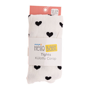 Kalp Desenli Külotlu Çorap Kız Bebek Kalp Desenli Külotlu Çorap Kız Bebek