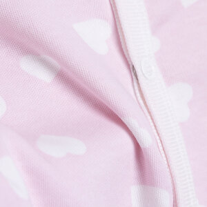 Kalp Desenli Yenidoğan Tulum-Şapka Kız Bebek