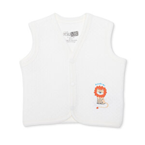 HelloBaby Kapitone Yelek, Ekru, 1 - 3 Ay