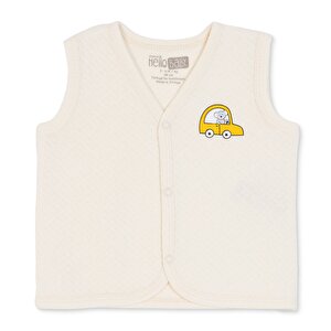 HelloBaby Kapitone Yelek, Ekru, 1 - 3 Ay