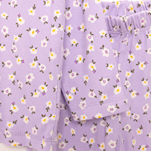 Kaşkorse Çiçek Desen Uzun Kol Pijama Takımı