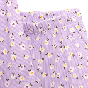 Kaşkorse Çiçek Desen Uzun Kol Pijama Takımı