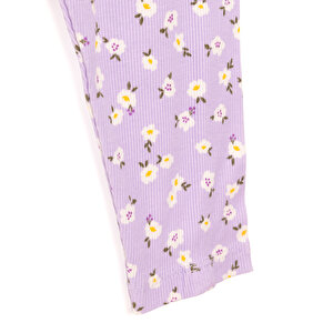 Kaşkorse Çiçek Desen Uzun Kol Pijama Takımı