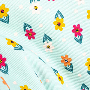 Kız Bebek Pijama Takım Kaşkorse Çiçek Desenli Bisiklet Yaka Uzun Kollu Mint Kız Bebek Pijama Takım Kaşkorse Çiçek Desenli Bisiklet Yaka Uzun Kollu Mint