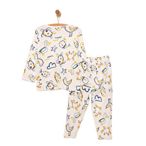 Kaşkorse Hayvan Desenli Uzun Kol Pijama Takımı Kaşkorse Hayvan Desenli Uzun Kol Pijama Takımı