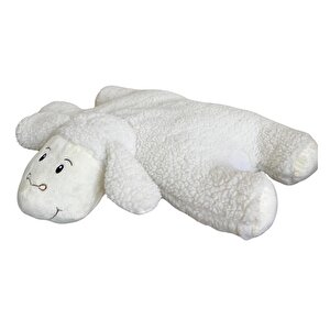 Katlanabilir Kuzu Oyuncak Yastık, Ekru, 30x35 Katlanabilir Kuzu Oyuncak Yastık, Ekru, 30x35