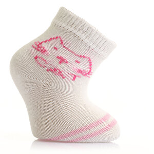 Kedi Desenli 3'lü Soket Çorap Kız Bebek