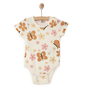 HelloBaby Kısa Kol Body, Ekru, 3 Ay