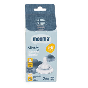 Kindy Biberon Ucu 2li 6-18 Ay Orta Akış