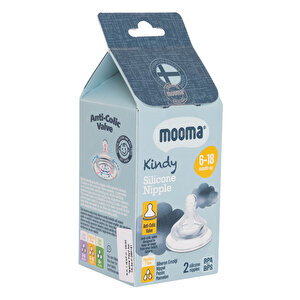 Kindy Biberon Ucu 2li 6-18 Ay Orta Akış