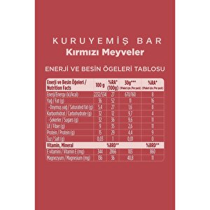 Kırmızı Meyveli Kuruyemiş Bar 30g