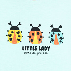 Kısa Kol Bisiklet Yaka Pijama Takımı Kız Bebek