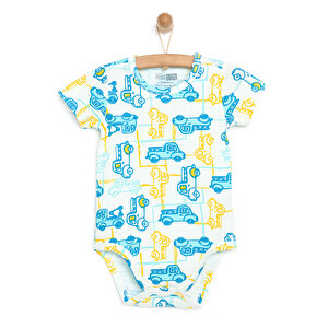HelloBaby Kısa Kol Body, Ekru, 3 Ay