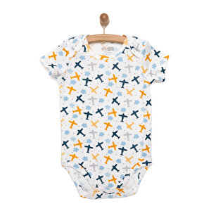 HelloBaby Kısa Kol Body, Beyaz, 3 Ay