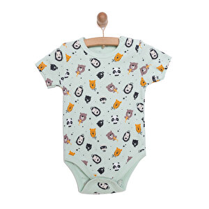 HelloBaby Kısa Kol Body, Beyaz, 9 Ay