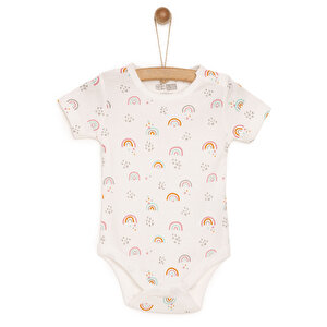HelloBaby Kısa Kol Body, Ekru, 3 Ay