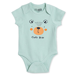 HelloBaby Kısa Kol Body, Yeşil, 1 - 3 Ay