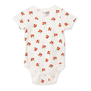 HelloBaby Kısa Kol Body, Ekru, 1 - 3 Ay