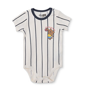 HelloBaby Kısa Kol Body, Ekru, 1 - 3 Ay