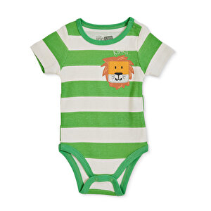 HelloBaby Kısa Kol Body, Yeşil, 1 - 3 Ay