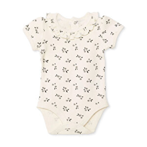 HelloBaby Kısa Kol Body, Ekru, 1 - 3 Ay