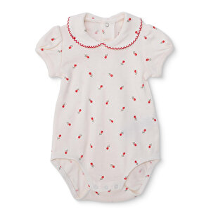 HelloBaby Kısa Kol Body, Ekru, 1 - 3 Ay