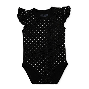 HelloBaby Kısa Kol Body, Siyah, 1 - 3 Ay