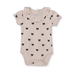 HelloBaby Kısa Kol Body, Pudra, 3 - 6 Ay