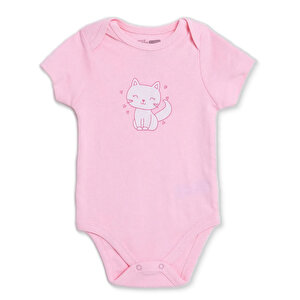 HelloBaby Kısa Kol Body, Pembe, 1 - 3 Ay