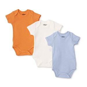 Tiffany Kısa Kol Body, Mavi, 1 - 3 Ay