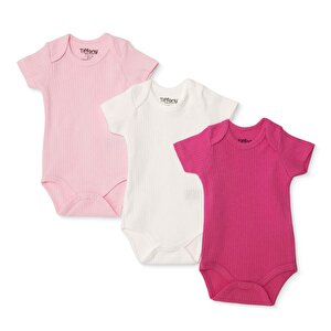 Tiffany Kısa Kol Body, Pembe, 1 - 3 Ay
