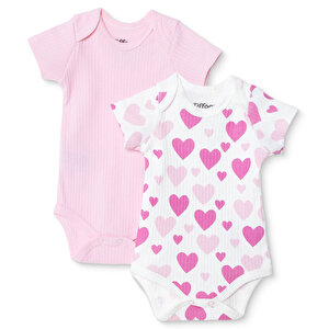 Tiffany Kısa Kol Body, Pembe, 6 - 9 Ay