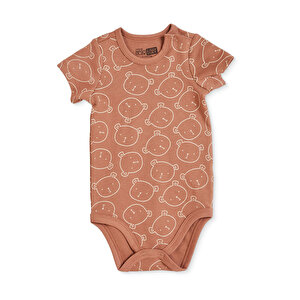 HelloBaby Kısa Kol, Kahverengi, 1 - 3 Ay